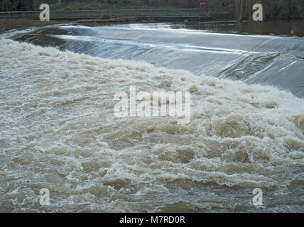 Das Wehr in Shrewsbury, Shropshire Stockfoto