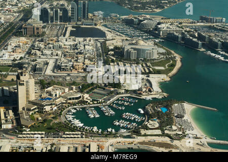 Abu Dhabi Blick von oben Stockfoto