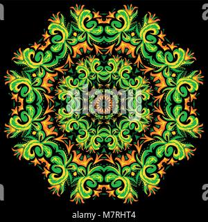 Abbildung: Helle ornament Karte mit Mandala. Geometrische Kreis Element im Vektor. Stock Vektor