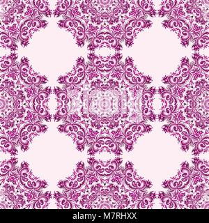 Abbildung: Ornament schöne nahtlose Muster mit Mandala. Geometrische Kreis Element im Vektor. Stock Vektor