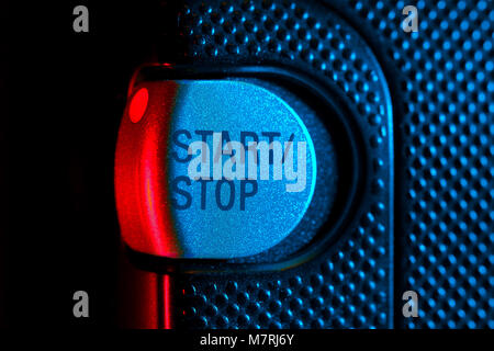 Start Stop Taste Aufnahme closeup Stockfoto