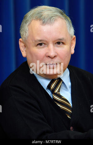 Warschau, Pommern/Ostsee/Polen - 2007/02/05: Jaroslaw Kaczynski, den polnischen Regierung Premierminister und Führer der Partei "Recht und Gerechtigkeit" PiS Stockfoto