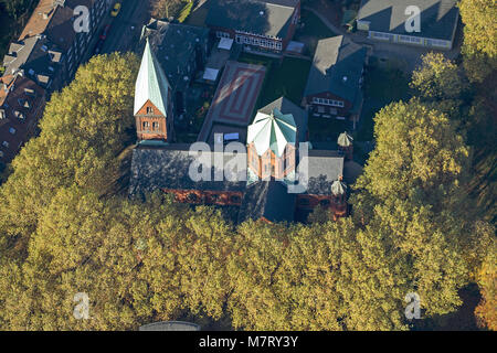 Luftaufnahme, St. Joseph Kirche, Bochum, Ruhrgebiet, Nordrhein-Westfalen, Deutschland, Europa, Vögel-Augen-blick, Luftbilder, Luftaufnahmen, Antenne p Stockfoto