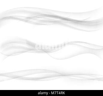 Moderne weicher Rauch Gradient Wellen Sammlung. Vector Illustration Stock Vektor