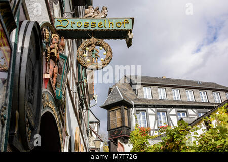 Drosselgasse in Rüdesheim, Rüdesheim, Rheingau, Hessen, Deutschland Stockfoto