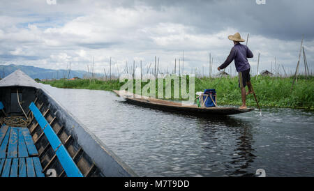 Leben und Landschaft, Inle Lake, Myanmar Stockfoto