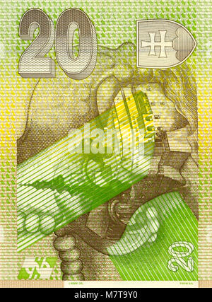 Slowakei 20 2 o Korun Bank Note Stockfoto