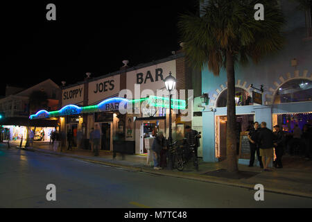 Key West Nachtleben und Bars... Stockfoto