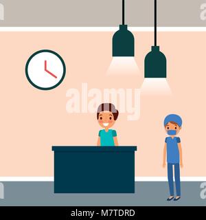 Medizinische Leute Cartoon Stock Vektor