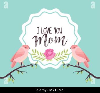 Mütter-Tageskarte Stock Vektor