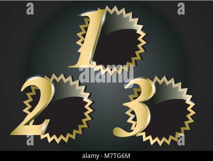 Design Vector von Label award Design goldenen Farben Stock Vektor