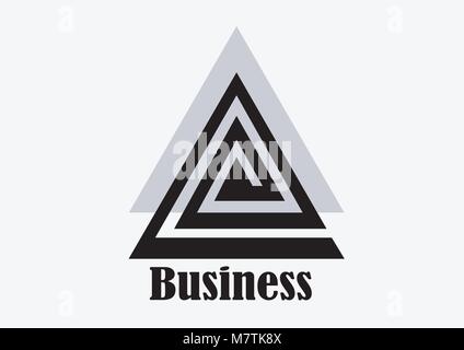 Eine Illustration Vektor der Logo Design Konzept Dreieck Struktur Home Immobilien Stock Vektor