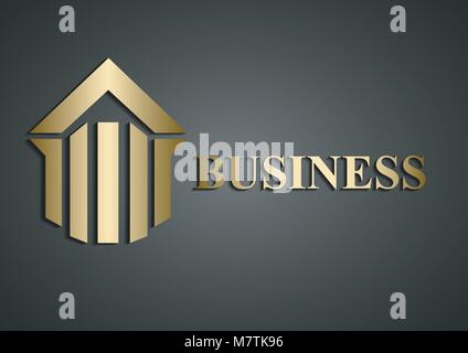 Eine Illustration Vektor der Logo Design Konzept Immobilien Stock Vektor