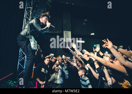 Turin, Italien, 2018 12. März: Die italienischen pop band die Farben live auf der Bühne des Hiroshima mon amour Club für Ihre 'Frida Tour' 2018 letztes Konzert Foto: Alessandro Bosio/Alamy leben Nachrichten Stockfoto