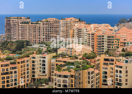 Monaco, Monte Carlo. Monaco ist der kleinste und der am dichtesten bevölkerte Land der Welt. Stockfoto