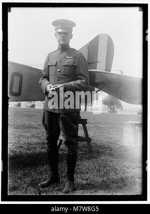 Die Einweihung des Air Mail-Dienstes auf dem Polo Field ist ein wichtiges Ereignis in der frühen Luftfahrtgeschichte. Auf dieser Veranstaltung wurde die Zunahme des Luftpostverkehrs in den Vereinigten Staaten hervorgehoben. Stockfoto
