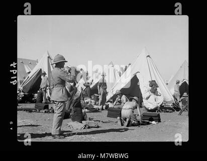 Palästina Unruhen 1936. Hornist im Lager von Scots Guard, ist der Ton des Anrufs LOC matpc. 18207 Stockfoto