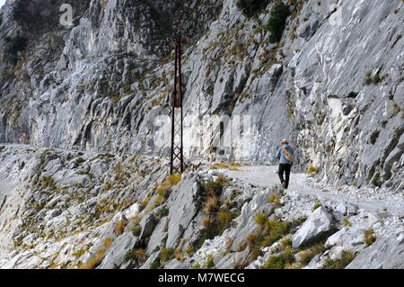 Trekking: Auf dem Weg von Michelangelo Stockfoto