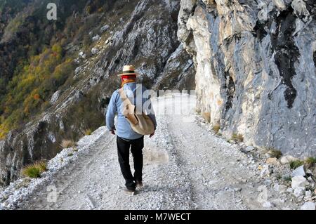 Trekking: Auf dem Weg von Michelangelo Stockfoto