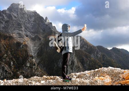 Trekking: Auf dem Weg von Michelangelo Stockfoto