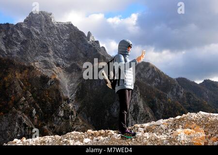 Trekking: Auf dem Weg von Michelangelo Stockfoto