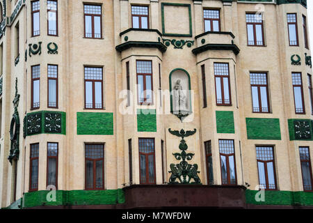 Belgrad, Serbien. Februar 7, 2017. Fassade des Hotel Hotel Moskva (Moskau), ein Vier-Sterne-Hotel in Belgrad, eine der ältesten in Serbien Stockfoto