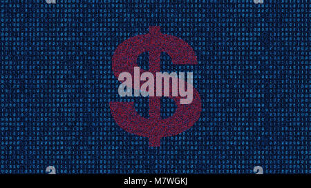 Technologie Digitaler Netzwerk Kommunikation, Binärcode, Information Media Storage Stockfoto