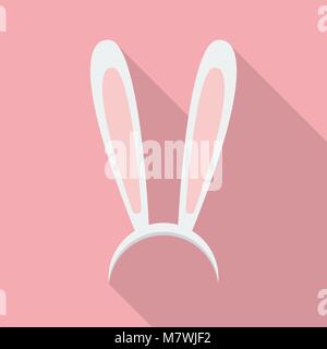 Osterhasen Ohren Maske. Flat Style Vector Illustration Stock Vektor