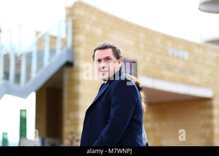 Jockey AP McCoy während Meister Tag der Cheltenham Festival 2018 in Cheltenham Racecourse zurückgezogen. Stockfoto