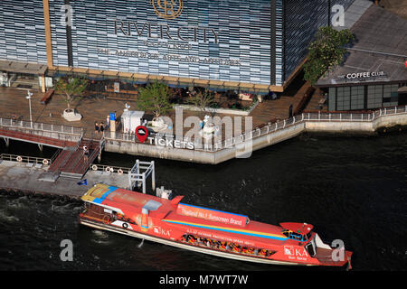 Thailand, Bangkok; River City Shopping Mall, Chao Phraya River, Boot, Stockfoto