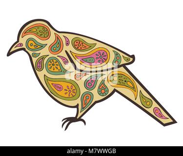 Gewirr Muster Vogel. Vector Illustration. Stock Vektor