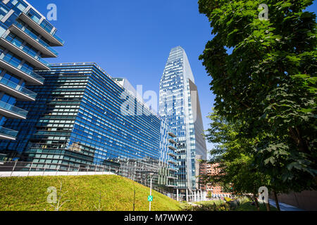 Mailand, Italien, Juni 7, 2017 - Ansicht von Diamante (Diamant) Turm und Samsung Gebäude, "Porta Nuova" in Mailand, in der Nähe der Bahnhof Garibaldi Stockfoto