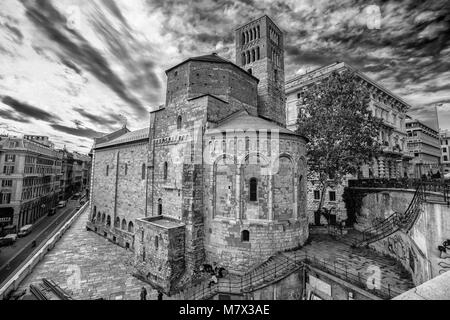 Genua (Genova), Italien, 05.MAI 2017 - Santo Stefano (Saint Stephen) Kirche im Stadtzentrum von Genua, Italien Stockfoto