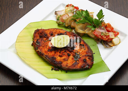 Sautth indischen Fisch braten Stockfoto