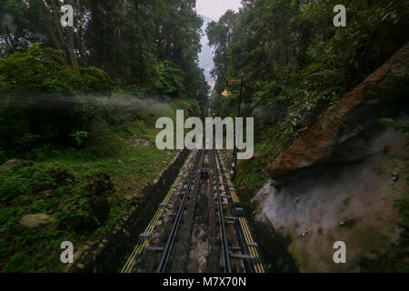 Bukit Bendera Straßenbahn an Insel Penang, Malaysia Stockfoto