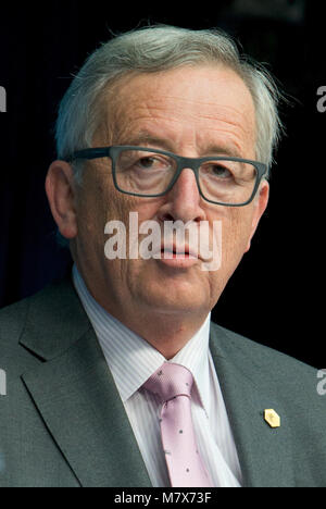 Jean-Claude Juncker - * 09.12.1954: Die luxemburgische Politiker, Präsident der Europäischen Kommission seit 2014, Premierminister von Luxemburg 1995 bis 201 Stockfoto