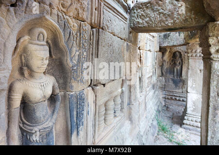 Nokor, aka Bachey Tempel Wat Nokor, Banteay Prey Nokor und Banteay Prei Nokor jahrhundert Hindu Tempel, Kampong Cham, Kambodscha Asien Stockfoto