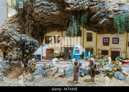 Portal de Belén de Cantalejo (Segovia-Espa ña) Stockfoto