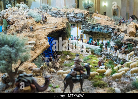 Portal de Belén de Cantalejo (Segovia-Espa ña) Stockfoto