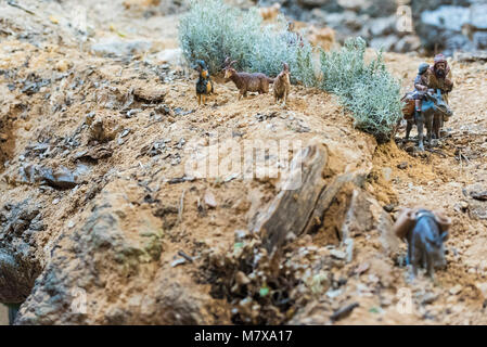 Portal de Belén de Cantalejo (Segovia-Espa ña) Stockfoto