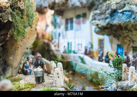 Portal de Belén de Cantalejo (Segovia-Espa ña) Stockfoto