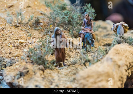 Portal de Belén de Cantalejo (Segovia-Espa ña) Stockfoto