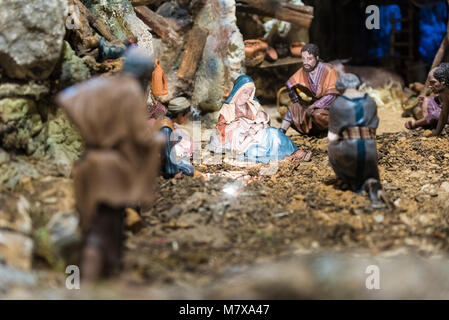 Portal de Belén de Cantalejo (Segovia-Espa ña) Stockfoto