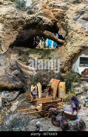 Portal de Belén de Cantalejo (Segovia-Espa ña) Stockfoto
