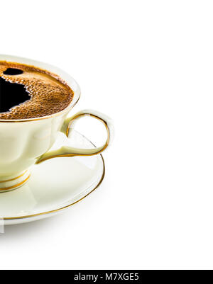Kaffee. Kaffeetasse auf weißem Hintergrund. Stockfoto
