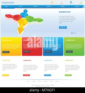 Web Design Website Vektor Elemente. Responsive web design Konzept Stock Vektor