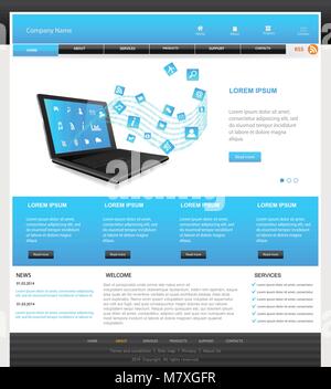 Web Design Website Vektor Elemente. Responsive web design Konzept Stock Vektor