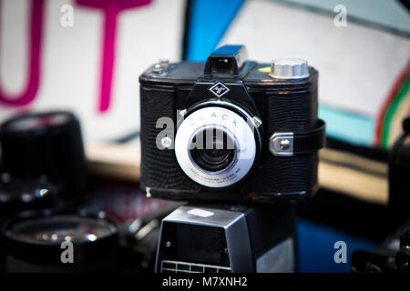 Vintage Agfa Clack Kamera für Verkauf an den Markt. Stockfoto