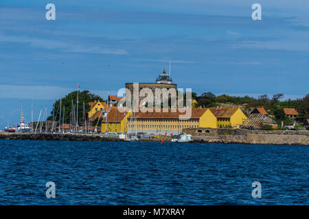 Christiansø ist eine kleine Insel östlich von Bornholm in der Ostsee und den östlichsten Punkt in Dänemark. Hat ein marinestützpunkt seit Jahrhunderten. Stockfoto