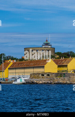 Christiansø ist eine kleine Insel östlich von Bornholm in der Ostsee und den östlichsten Punkt in Dänemark. Hat ein marinestützpunkt seit Jahrhunderten. Stockfoto